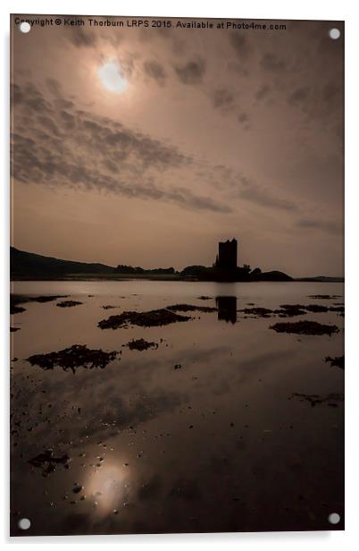 Castle Stalker Blood Moon Acrylic by Keith Thorburn EFIAP/b