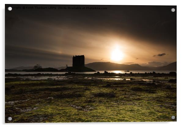 Castle Stalker at Sunset Acrylic by Keith Thorburn EFIAP/b