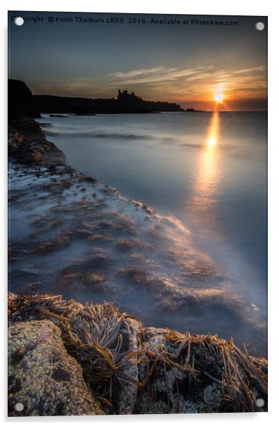Tantallon Castle Sunset Acrylic by Keith Thorburn EFIAP/b