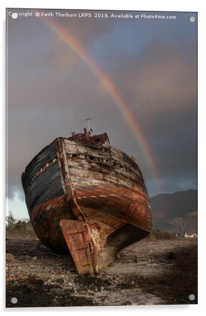 Old Boat on Coal Bay Acrylic by Keith Thorburn EFIAP/b