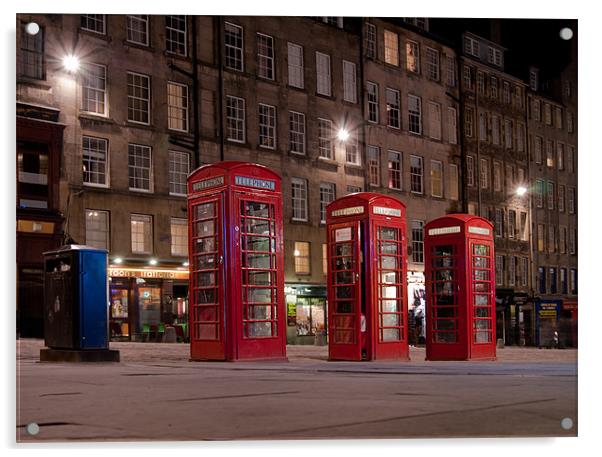 BT Red Phone Boxes Acrylic by Keith Thorburn EFIAP/b