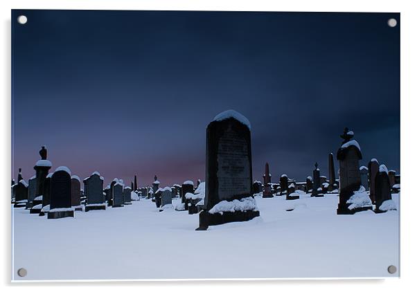 Snowy Gravestones Acrylic by Keith Thorburn EFIAP/b