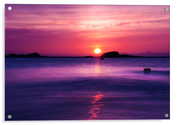 Berwick Sunset Acrylic by Keith Thorburn EFIAP/b