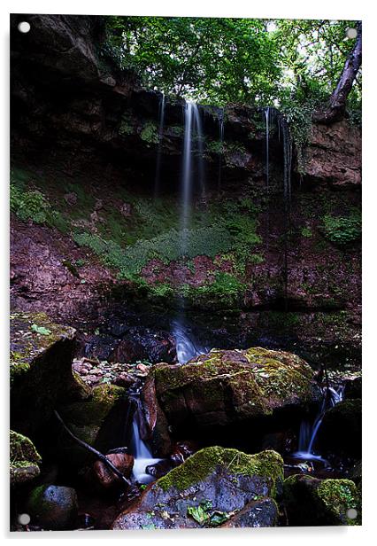 Waterfall Thorntonloch Acrylic by Keith Thorburn EFIAP/b