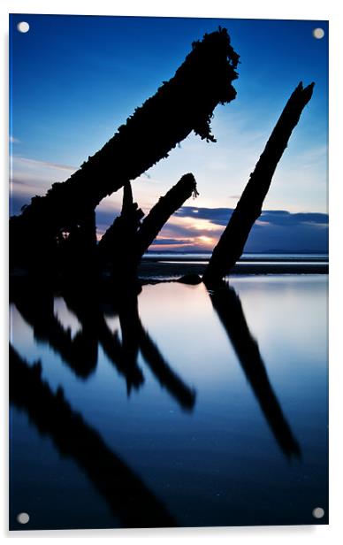 Blue Shipwreck Acrylic by Keith Thorburn EFIAP/b