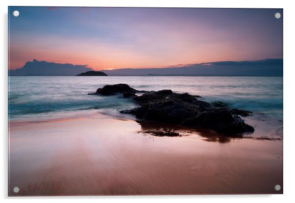East Coast Sunset Acrylic by Keith Thorburn EFIAP/b