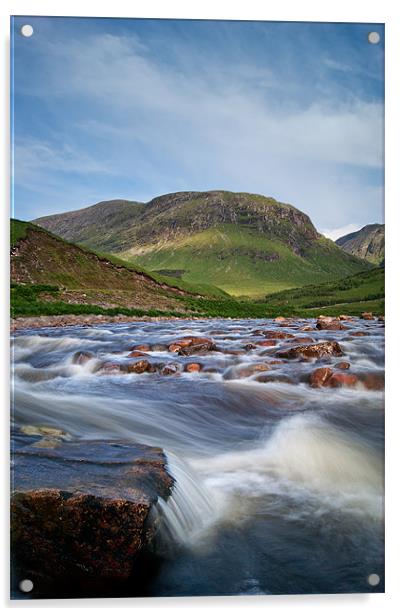 River to Loch Etive Acrylic by Keith Thorburn EFIAP/b