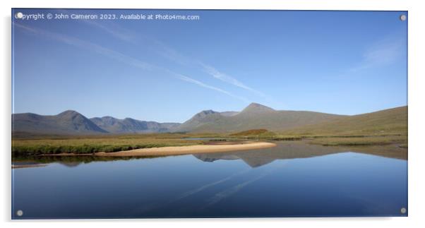 Black Mount on Rannoch Moor from Lochan Na Stainge Acrylic by John Cameron