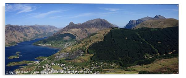 Glencoe Hills. Acrylic by John Cameron