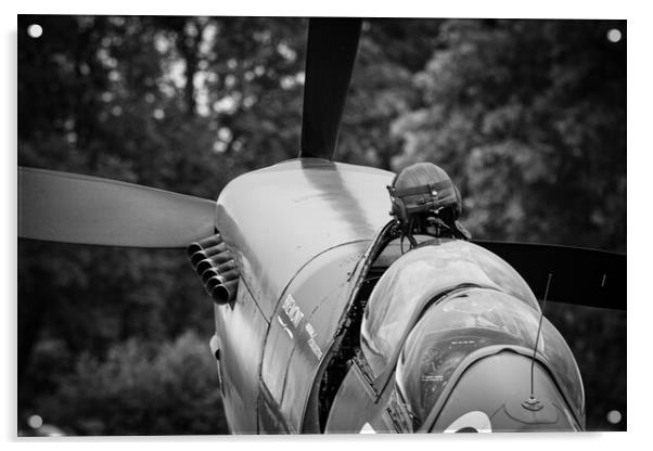 Spitfire Pilots Helmet Acrylic by J Biggadike