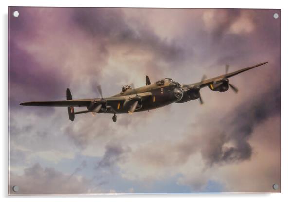 Lancaster Bomber The City Of Lincoln Acrylic by J Biggadike