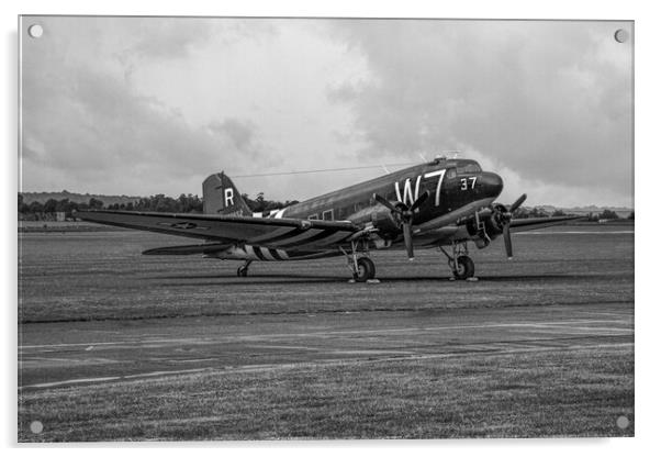 Douglas C-47A Whiskey 7 Acrylic by J Biggadike