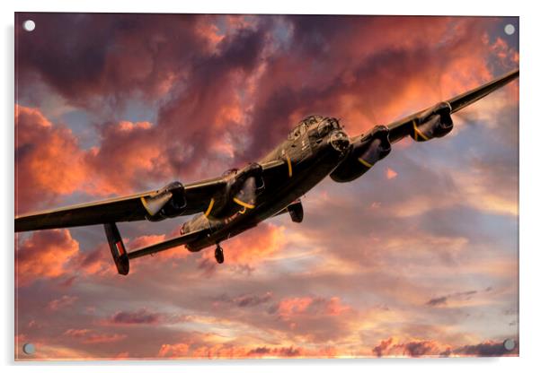 The Lancaster Bomber Acrylic by J Biggadike