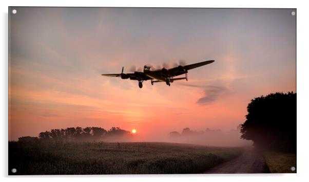 Lancaster Dawn Return Acrylic by J Biggadike