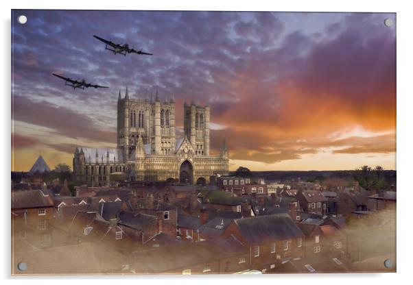 Lancaster Bombers Morning Mist Acrylic by J Biggadike
