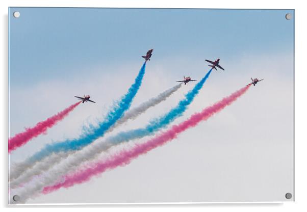 Red Arrows Roll Backs Acrylic by J Biggadike