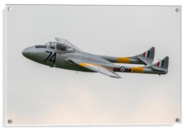 de Havilland Vampire Acrylic by J Biggadike