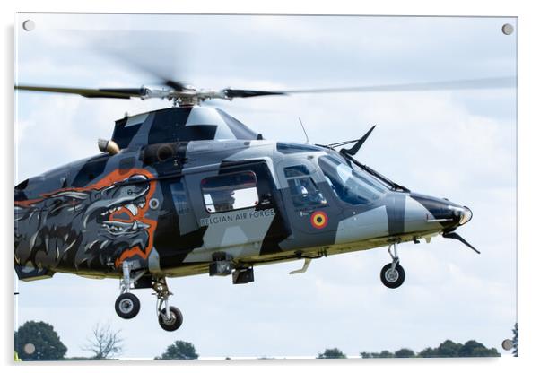Belgian Air Component A109 Helicopter Acrylic by J Biggadike