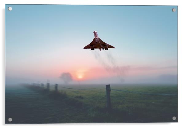 Concorde Departure Acrylic by J Biggadike