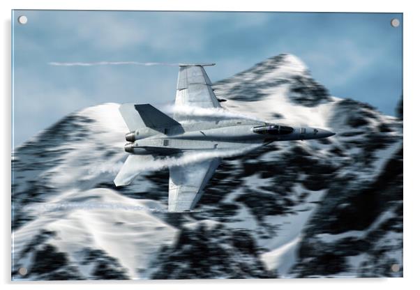 Maverick Pilot F18 Acrylic by J Biggadike