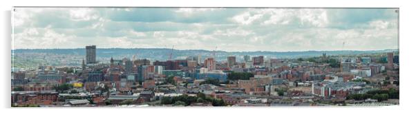 Sheffield Panoramic View Acrylic by J Biggadike