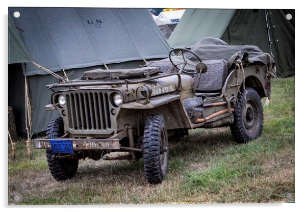 Willys Jeep Acrylic by J Biggadike