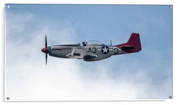 P51 Mustang Tall In The Saddle Acrylic by J Biggadike