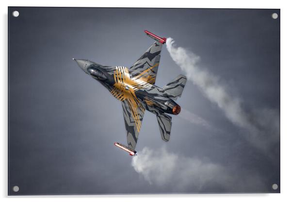 Belgian F16 Fighting Falcon Acrylic by J Biggadike