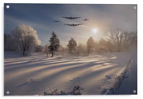 Snow Bound Warriors Acrylic by J Biggadike