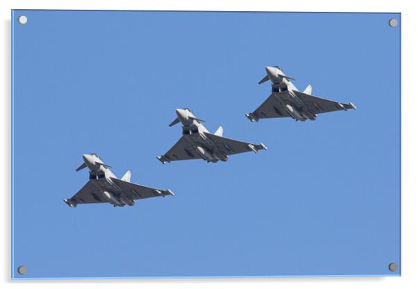 Eurofighter Typhoon Formation Acrylic by J Biggadike