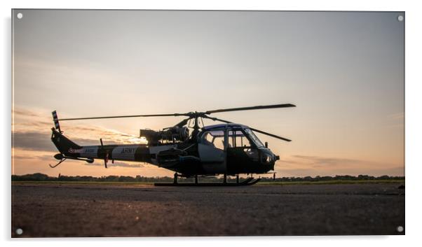 Westland Scout Sunset Acrylic by J Biggadike