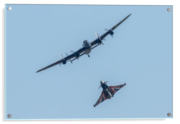 Lancaster Bomber and Typhoon Acrylic by J Biggadike