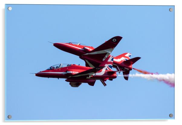 Red Arrows Roll Backs Acrylic by J Biggadike