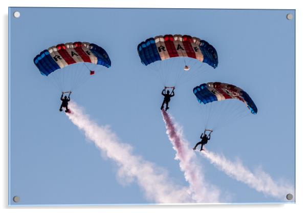 RAF Falcons Parachute Display Team Acrylic by J Biggadike