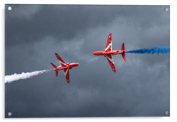 Red Arrows Synchro Pair Acrylic by J Biggadike