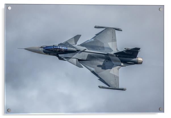 SAAB JAS 39 Gripen E Acrylic by J Biggadike