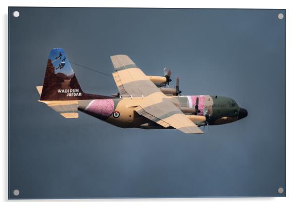 Jordanian Lockheed C-130H Hercules Acrylic by J Biggadike