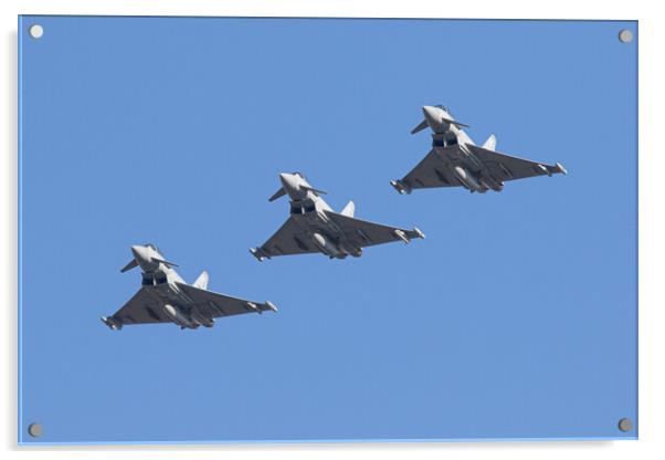 Eurofighter Typhoon Trio Acrylic by J Biggadike