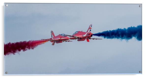 Red Arrows Synchro Pair Acrylic by J Biggadike