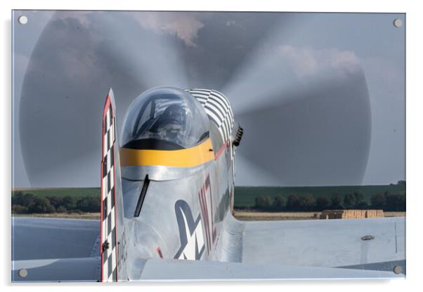 North American P-51 Mustang Acrylic by J Biggadike