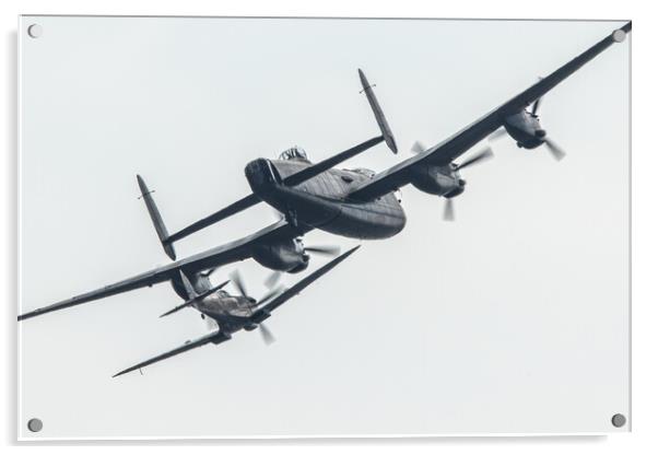 BBMF Lancaster and Spitfire Acrylic by J Biggadike