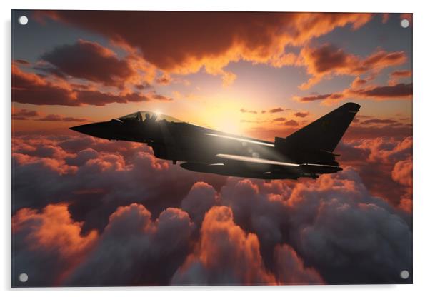 Eurofighter Typhoon Silhouette Acrylic by J Biggadike