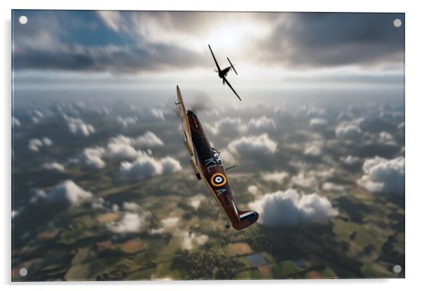 Supermarine Spitfire Hunter Acrylic by J Biggadike