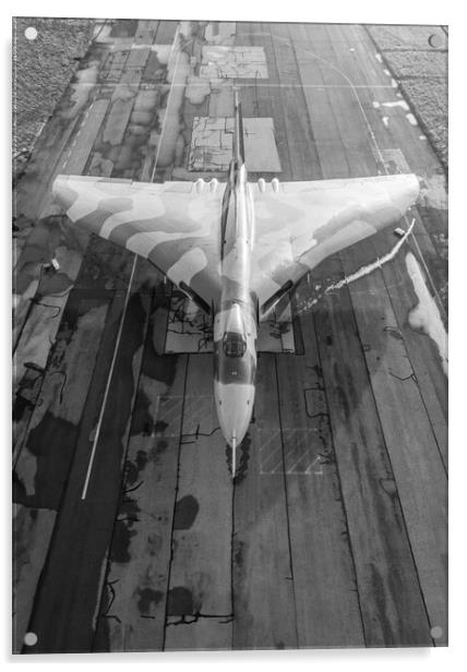 Vulcan Bomber Black and White Acrylic by J Biggadike