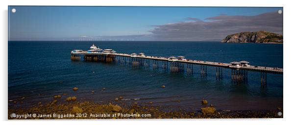 Llandudno Pier Panoramic Acrylic by J Biggadike