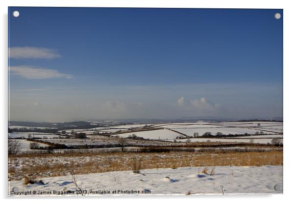 South Yorkshire Snow Acrylic by J Biggadike