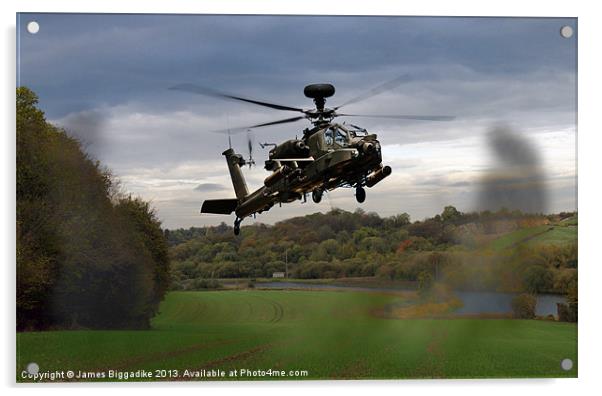 Apache In The Field Acrylic by J Biggadike