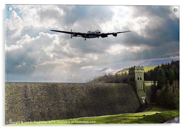 The Dam Busters over The Derwent Acrylic by J Biggadike
