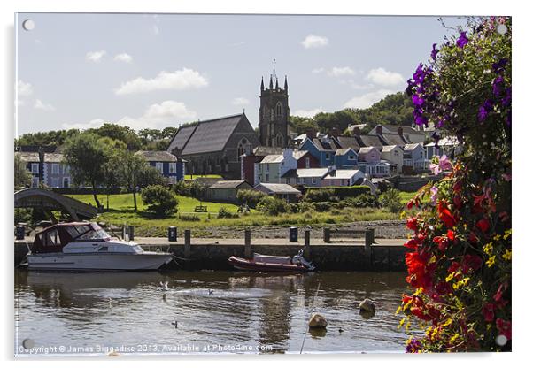 Aberaeron Harbour Acrylic by J Biggadike