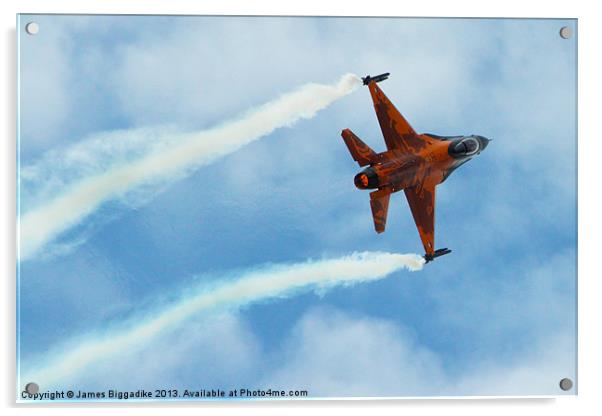 RNLAF F-16 Demo Team Acrylic by J Biggadike
